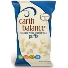Earth Balance Vegan Aged White Cheddar Flavor Puffs, 4 Ounce -- 12 Per Case