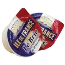 Ile De France Brie Cheese Slice - Single Serve, 4.4 Ounce -- 12 per case.