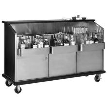 Advance Tabco Ambassador Portable Bar - Closed Front with S/S Doors and Bar King Speedrails, 6 feet.