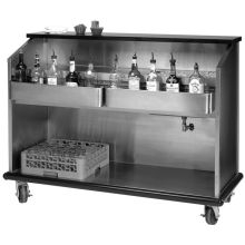 Advance Tabco Ambassador Portable Bar - Closed Front with S/S Doors and Bar King Speedrails, 5 feet.