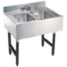 Advance Tabco Slimline Series NSF Bar Sink - 2 Compartment, 3 feet.