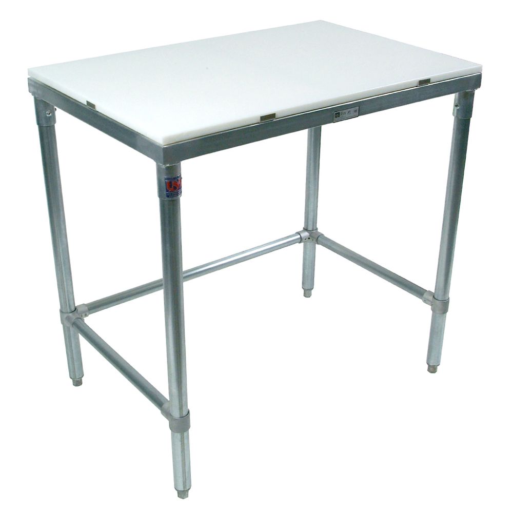 John Boos M Economy Kd Galvanized Base Cutting Table, 108 X 36 X 0.75 Inch