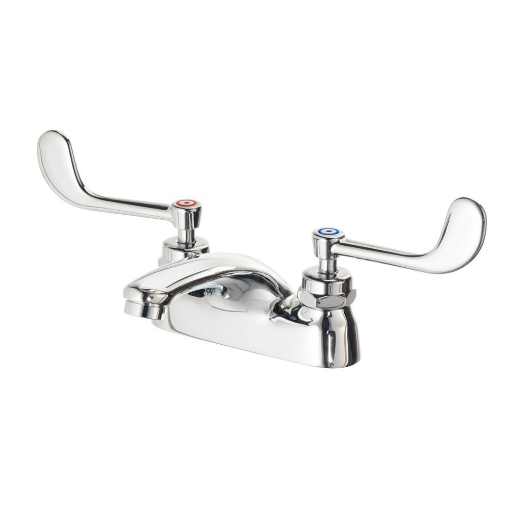 Krowne Royal Series 4 inch Center Deck Mount Lavatory Faucet with Cast Spout and Wrist Blade Handles