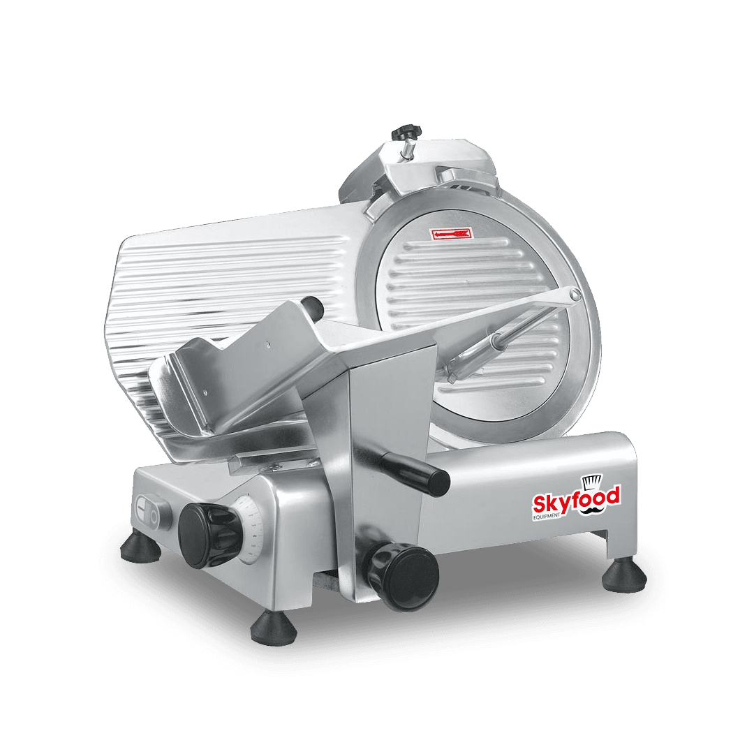 Skyfood 110 Volt Economy Slicer With Stainless Steel Blade, 12 Inch Dia