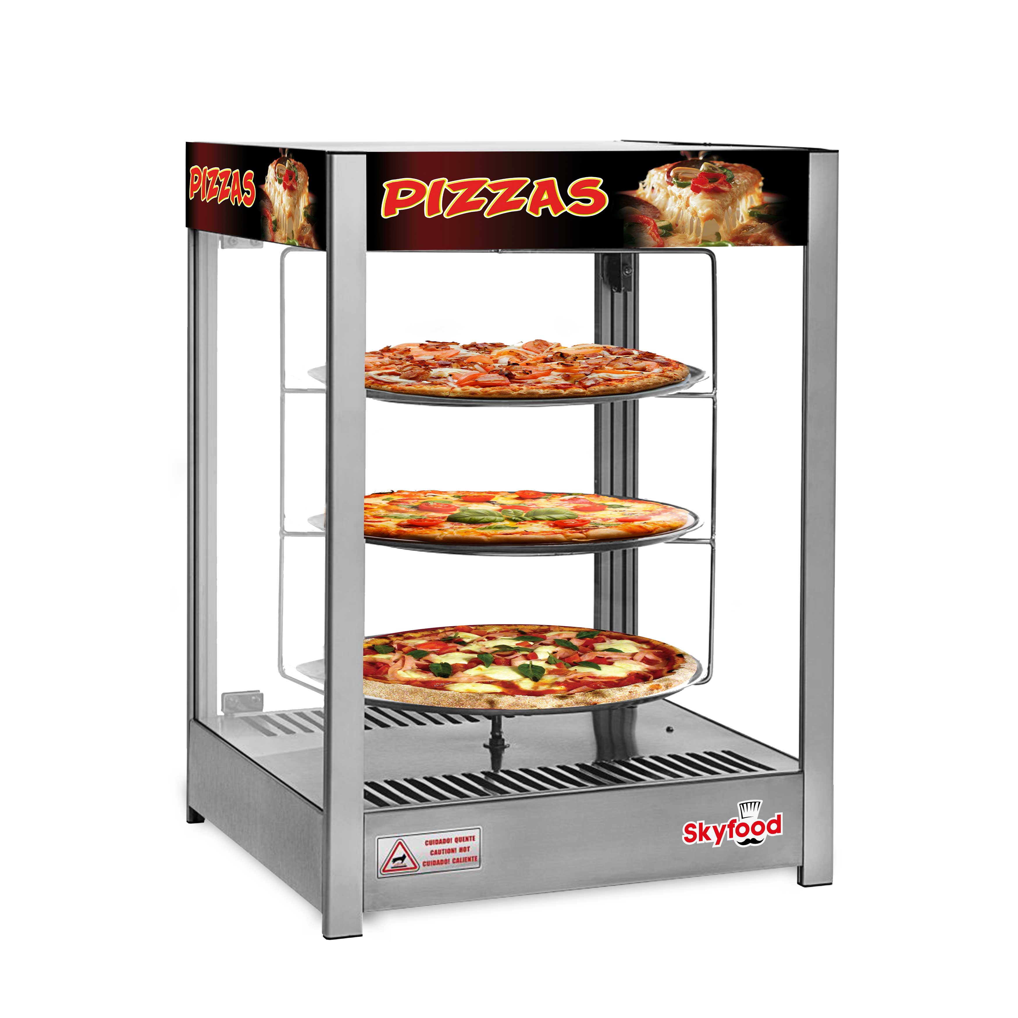 Skyfood Steam Line Pizza Display Case, 22 X 19 X 31 1/2 Inch