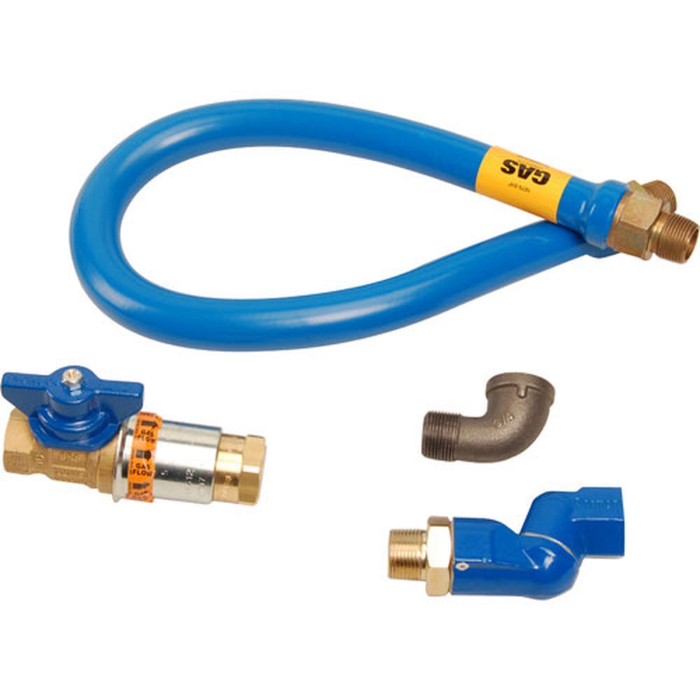 Dormont Dor1675bpcfs4848 Npt Blue Hose Gas Connector Kit, 3/4 X 48 Inch