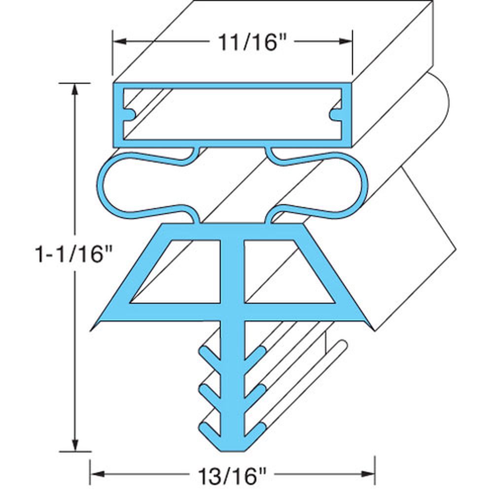 Kolpak KOL225171075 Walk-In Door Gasket for Left Hinged Door, 38 78"