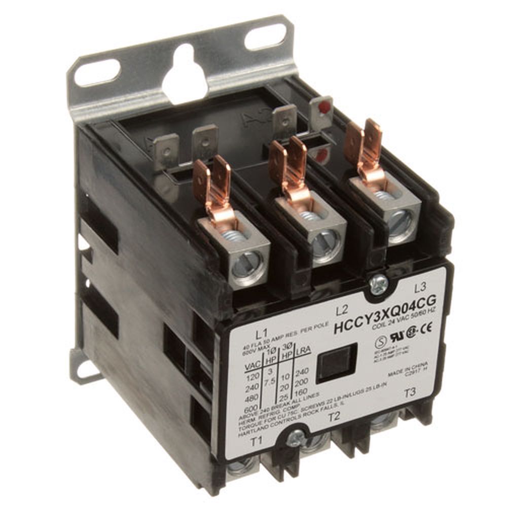 Lbc Bakery Equipment Lbe30700-17 Hartland 40/50 Amp 24 Volt 3 Pole Contactor