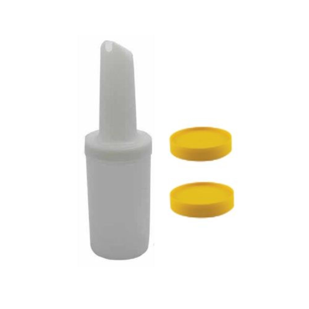 Carlisle PS603N02/PS20402/PS30404 Polyethylene Yellow Drink Mix Pourer, 1 Quart Capacity