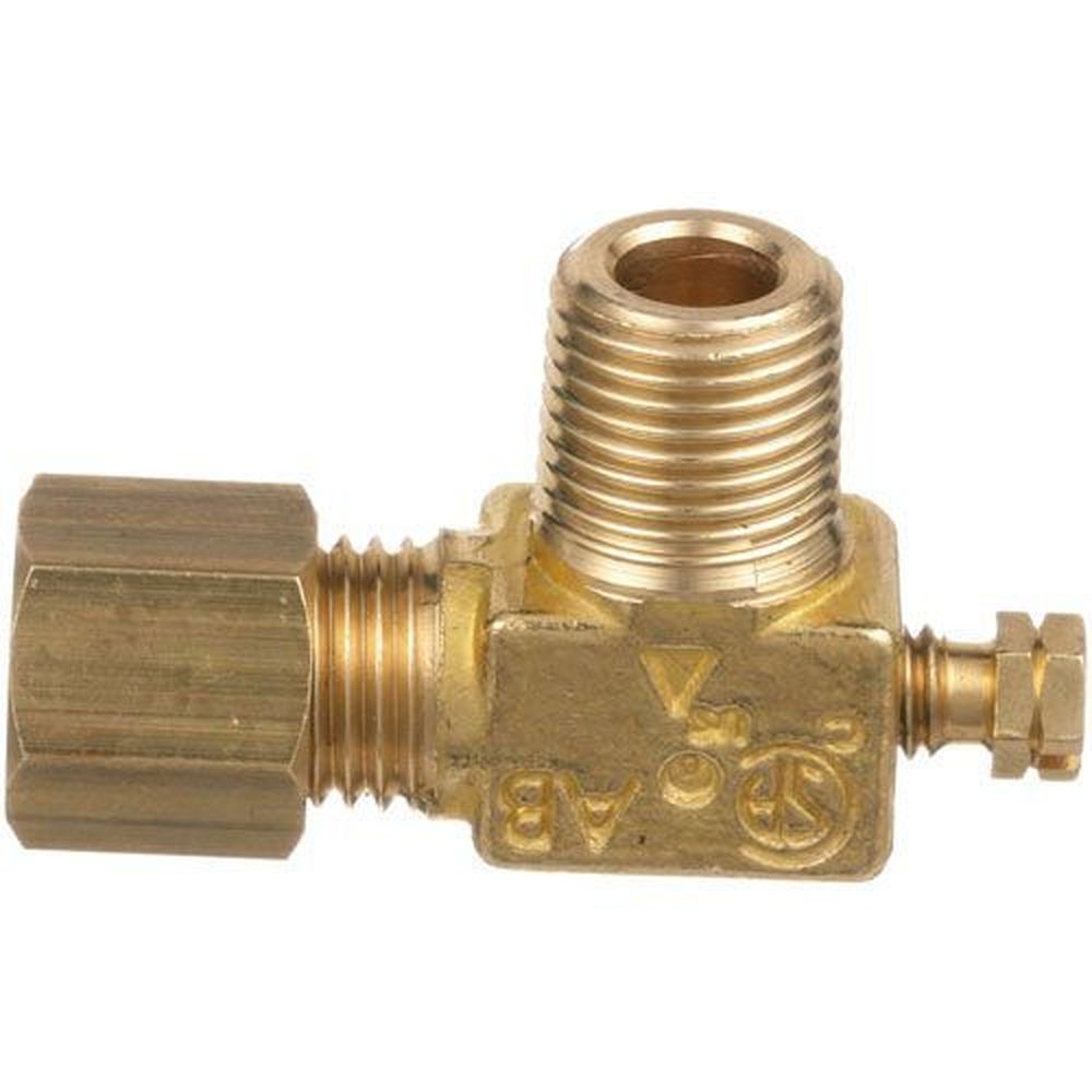 Randell Angle Pilot Adjustment Valve for Randell Part Number TB-3-12A, 1/8 inch MPT X 3/16 inch CCT