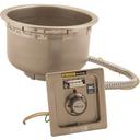 Wells WEL5P-SS10TDU-120 120 Volt T-Stat Round Drop in Warmer with Drain