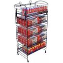 Mobile Merchandisers Bronze Hammertone 5-Shelf Fold-Up Wire Floor Display, 22 1/2 x 46 1/2 x 15 inch