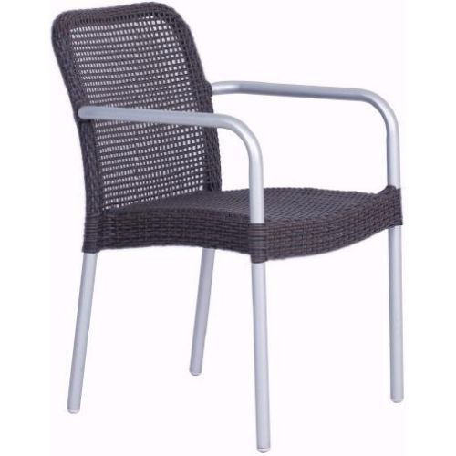 Emu Antique Bronze Ronda Outdoor Stacking Side Chair, Steel Mesh Seat And Back, Tubular Steel Frame, 34 X 23 X 24.5 Inch -- 4 Per Case