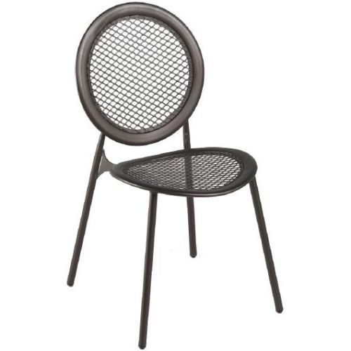 Emu Americas Llc Antique Bronze Antonietta E-coated Powder Coat Finish Stacking Side Chair, 35.5 X 19.5 X 23 Inch -- 4 Per Case