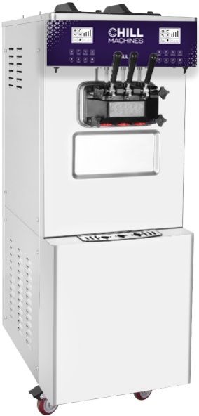 Chill Machines Floor Model Stainless Steel Acai And Ice Cream Machine, 21.8 X 29.7 X 59.8 Inch