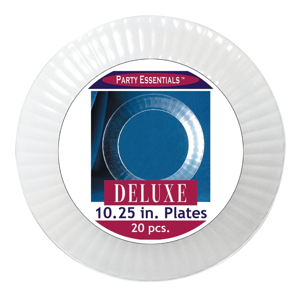 Northwest Enterprises Party Essentials Clear Deluxe Dinner Plate, 10.25 inch -- 120 per case