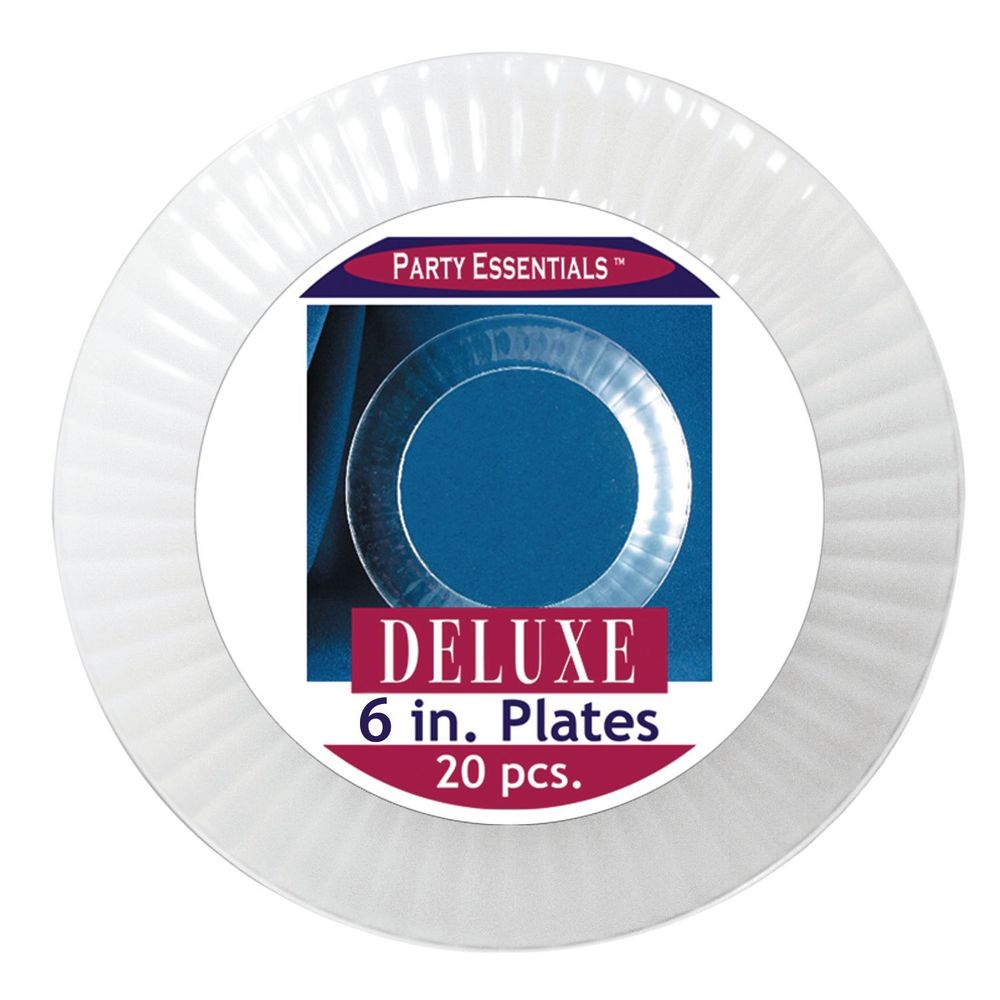Northwest Enterprises Party Essentials Clear Deluxe Dinner Plate, 6 inch -- 240 per case