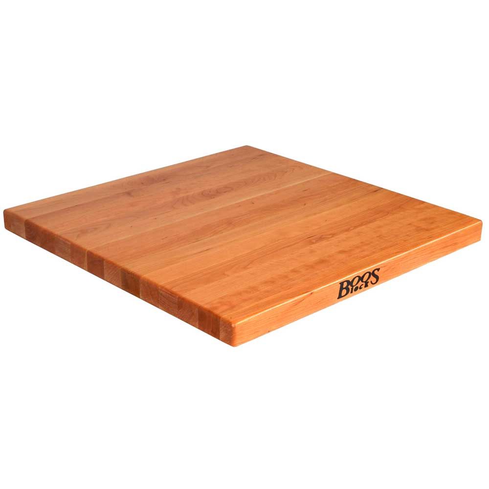 John Boos Tuff Var Finish Square Cherry Butcher Block Top, 36 X 36 X 1.5 Inch