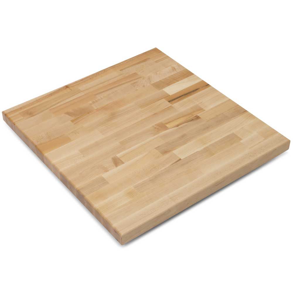 John Boos Tuff Var Finish Square Blended Hard Maple Butcher Block Top, 36 X 36 X 1.5 Inch