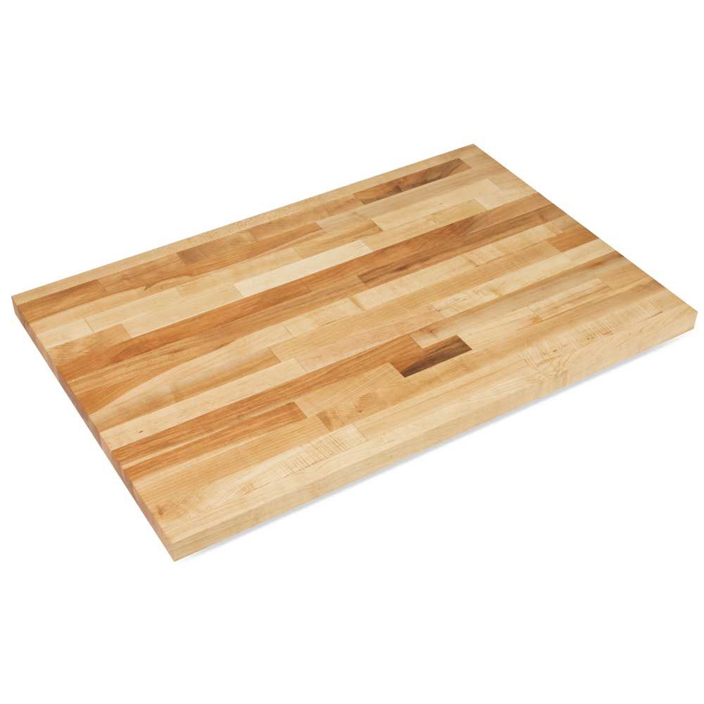 John Boos Varnique Finish Non Reversible Hard Maple Bakers Table Top, 24 X 25 X 1 1/2 Inch