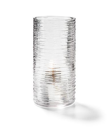 Hollowick Typhoon Clear Spun Glass Large Cylinder Lamp, 6 5/8 X 3 1/8 X 3 1/8 Inch