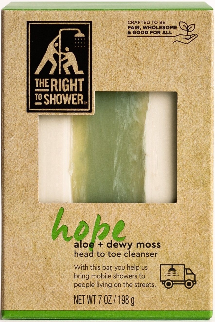 The Right To Shower Hope Green Aloe and Dewy Moss Bar Soap, 7 Ounce - 3 count per pack -- 12 per case