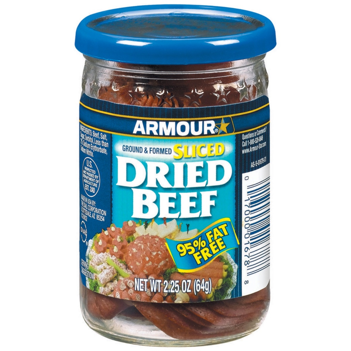 Pinnacle Foods Armour Star Sliced Dried Beef, 2.25 Ounce -- 12 per case.