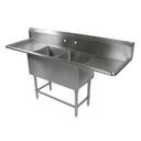 2Pb-2Db Pro-Bowl Two Compartment Sink 16 Gauge 20X28X12 in. With Two 20in. Drainboard With Galvanized Base & Bracing.