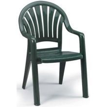 Grosfillex Pacific Amazon Green Fanback Stacking Armchair -- 4 Per Case