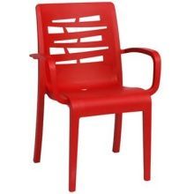 Grosfillex Essenza Red Stacking Armchair -- 16 Per Case
