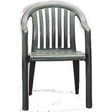 Grosfillex Miami Bistro Amazon Green Lowback Armchair -- 4 Per Case