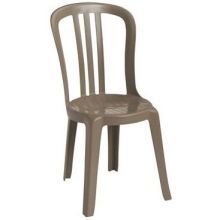 Grosfillex Miami Bistro Taupe Side Chair -- 4 Per Case