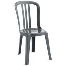 Grosfillex Miami Bistro Charcoal Side Chair -- 4 Per Case