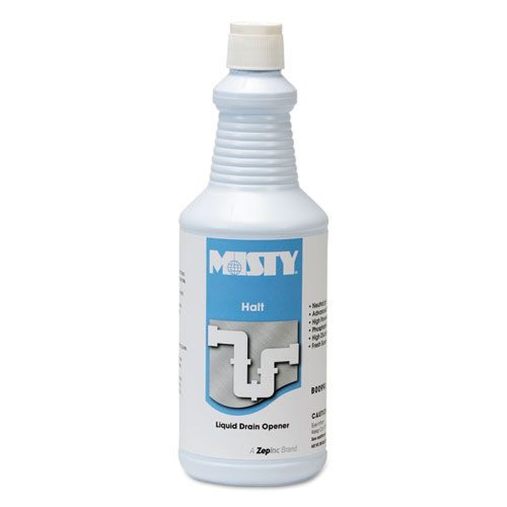 Misty Halt Liquid Drain Opener, 32 Ounce Bottle -- 12 per case