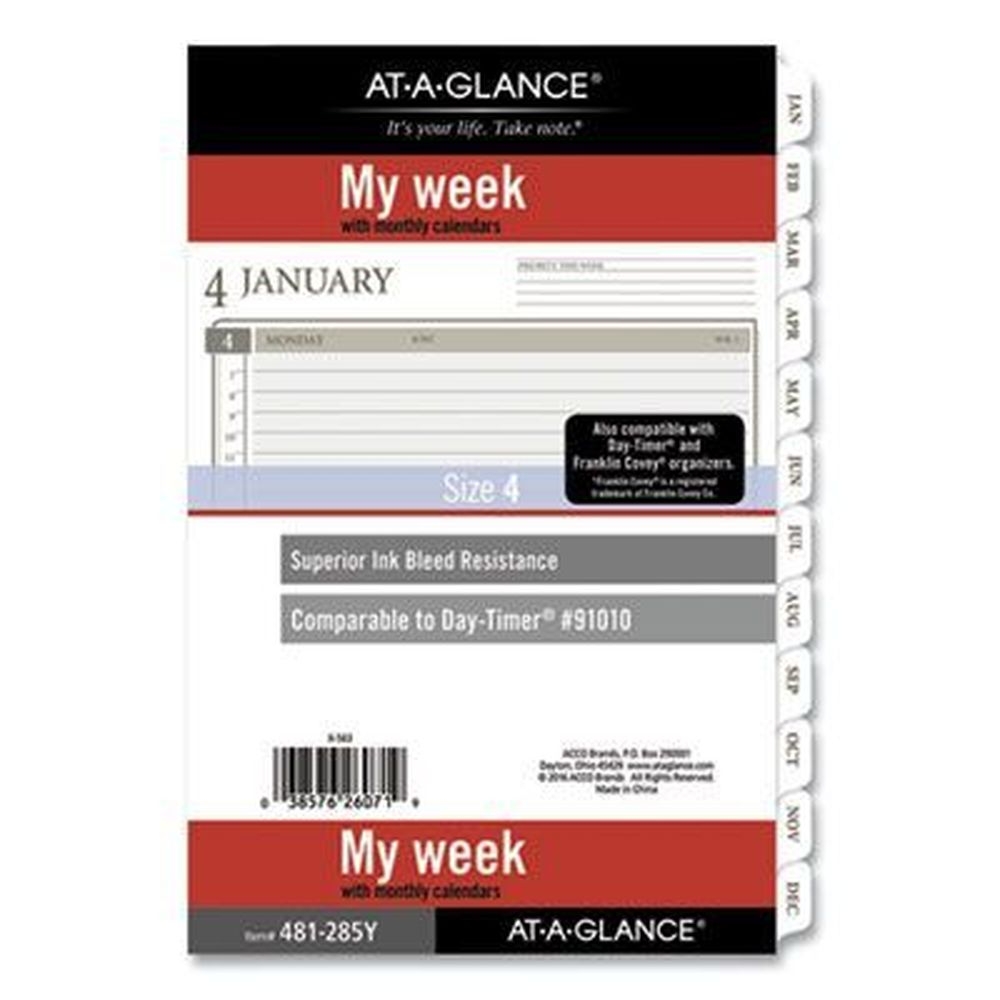 AT-A-GLANCE White Sheets 12-Month Jan to Dec 2023 2-Page-Per-Week Planner Refills, 8.5 x 5.5 inch