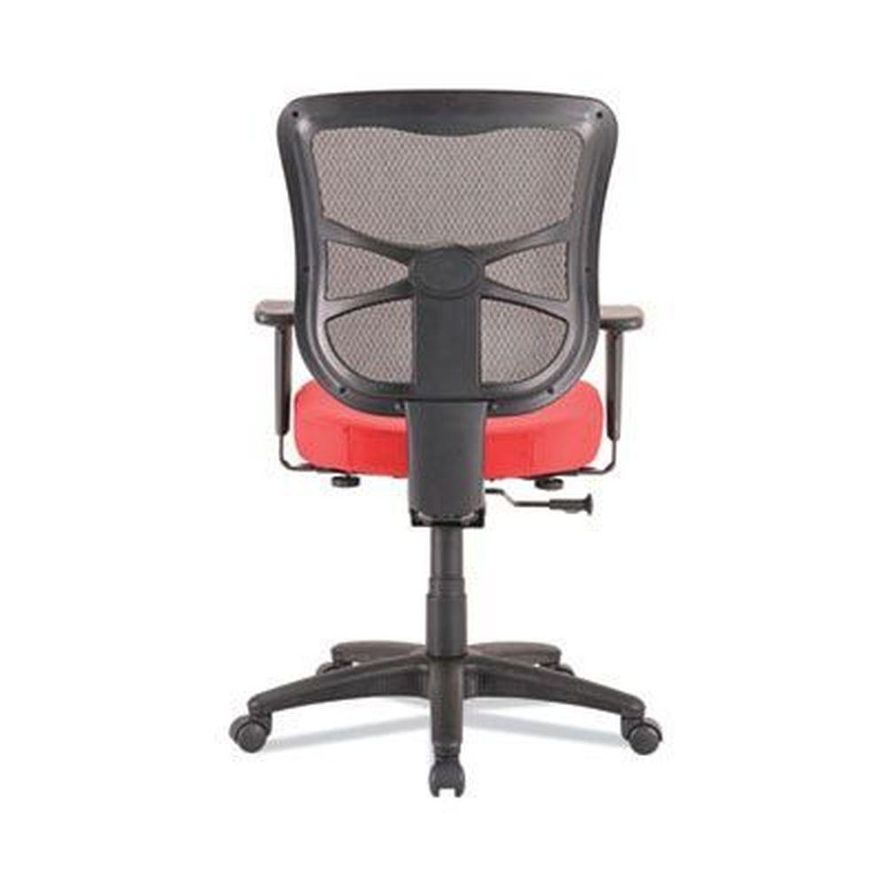 Alera Elusion Series Red Seat Mesh Mid-Back Swivel/Tilt Chair