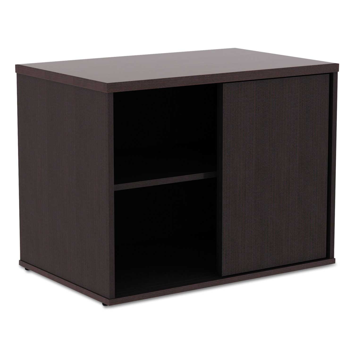Alera Espresso Open Office Low Storage Cabinet Credenza, 29 1/2 x 19 1/8 x 22 7/8 inch