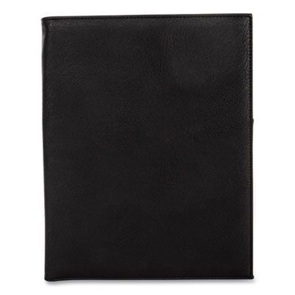 Bond Street Black Faux-Leather Padfolio, 9.75 x 12.5 inch
