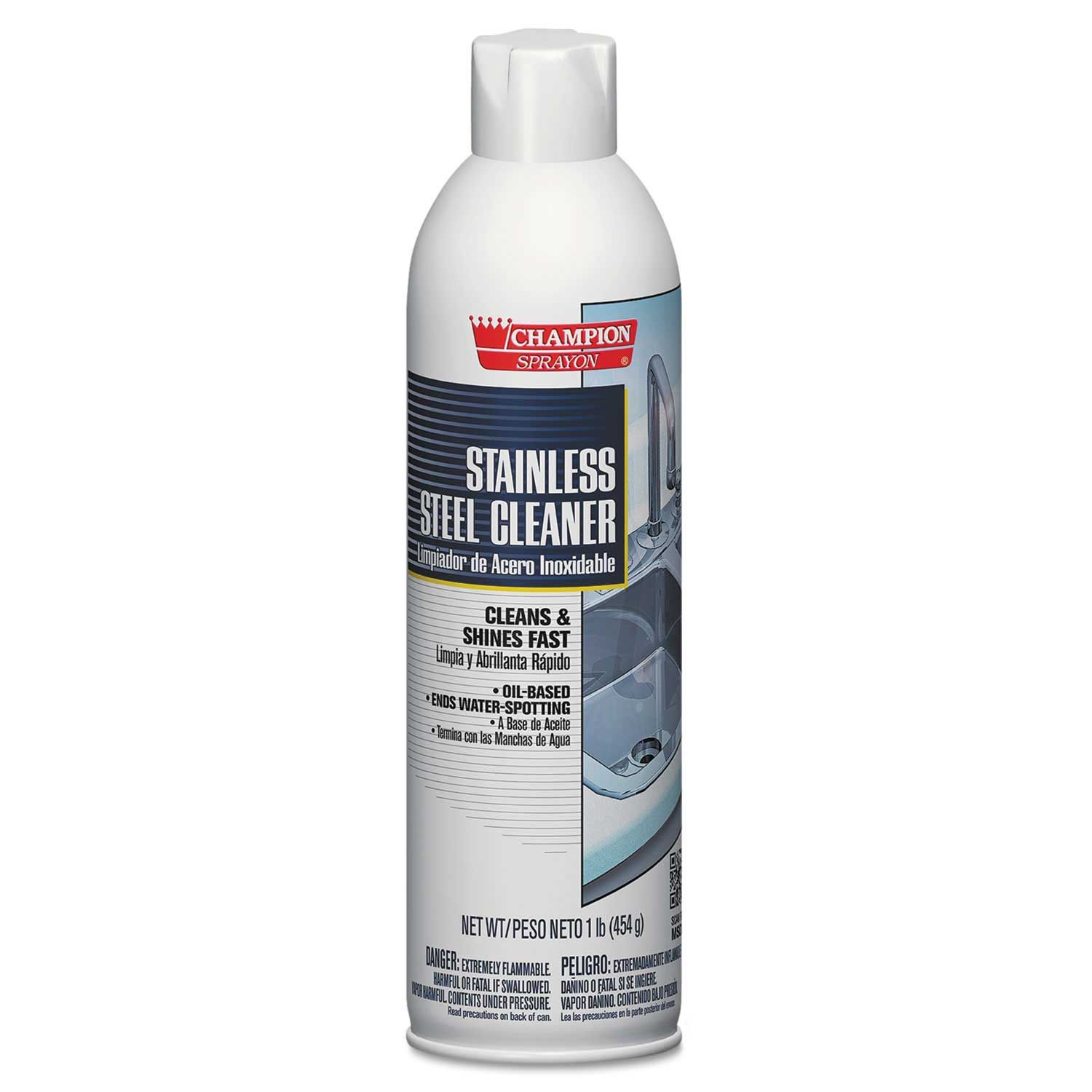 Champion Sprayon Oil Based Stainless Steel Cleaner, 16 Ounce Aerosol -- 12 Per Case