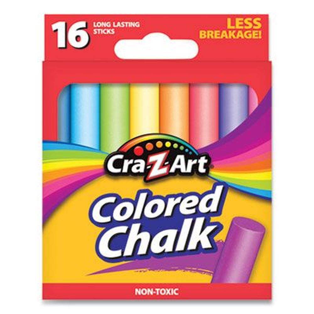 Cra-z-art Assorted Colors Chalk -- 16 Per Pack