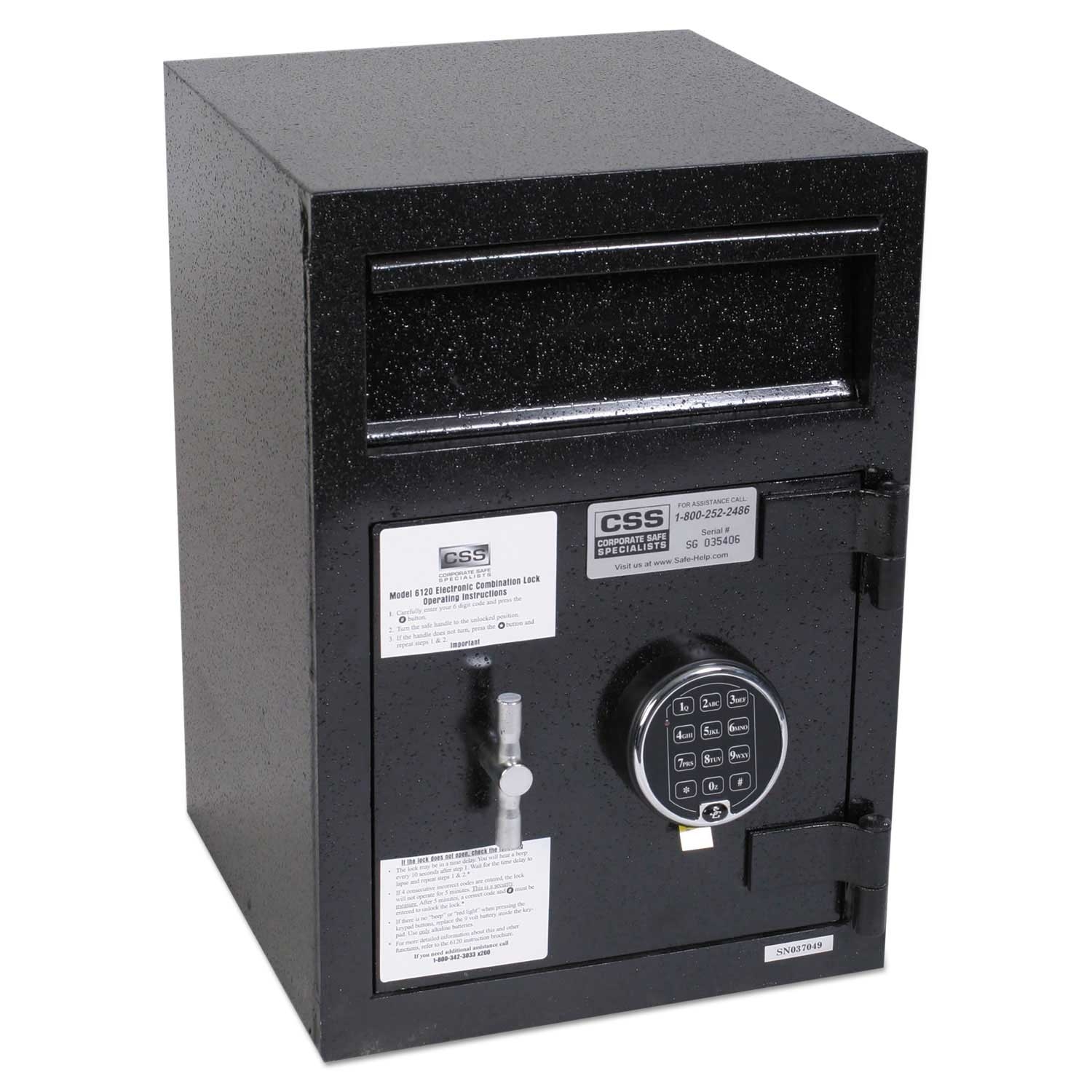 FireKing Black Depository Security Safe, 14 x 15.5 x 20 inch
