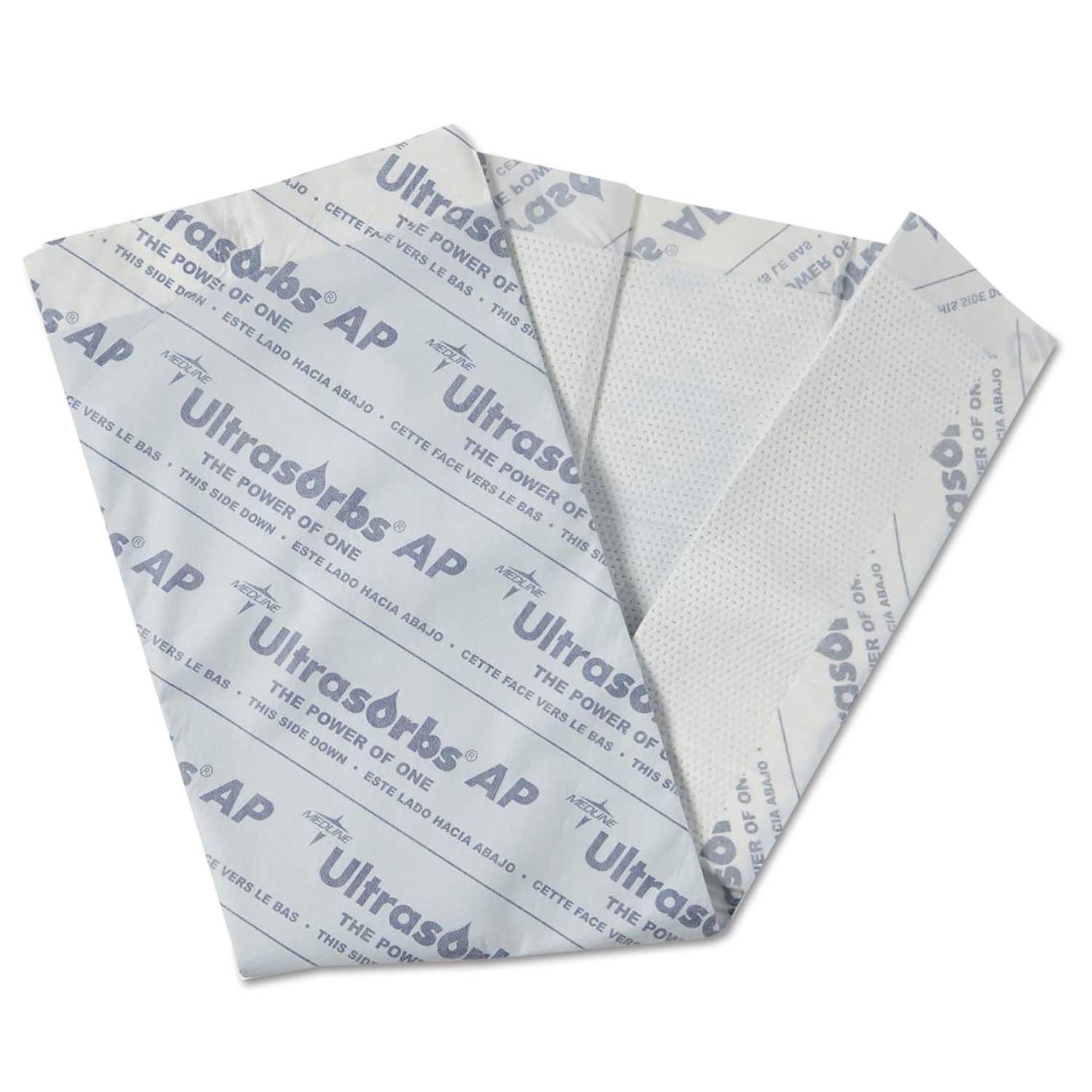 Medline White Ultrasorbs AP Underpad, 31 x 36 inch - 10 per pack -- 1 pack