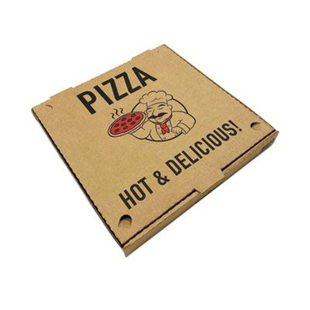 BluTable Kraft Paper Pizza Box, 10 x 10 x 1.75 inch -- 50 per pack