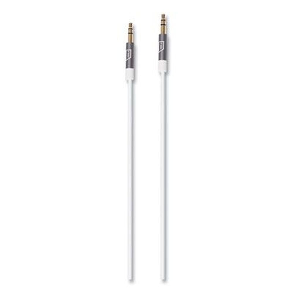 Targus White iStore 3.5 mm AUX Audio Cable, 4.9 feet