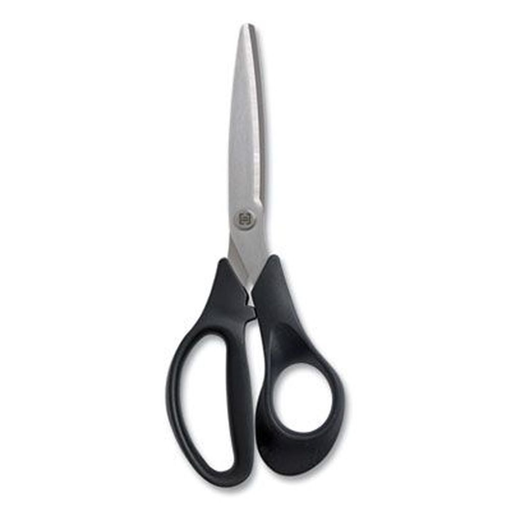 Tru Red Stainless Steel Scissor with Black Straight Handle, 7 inch Long
