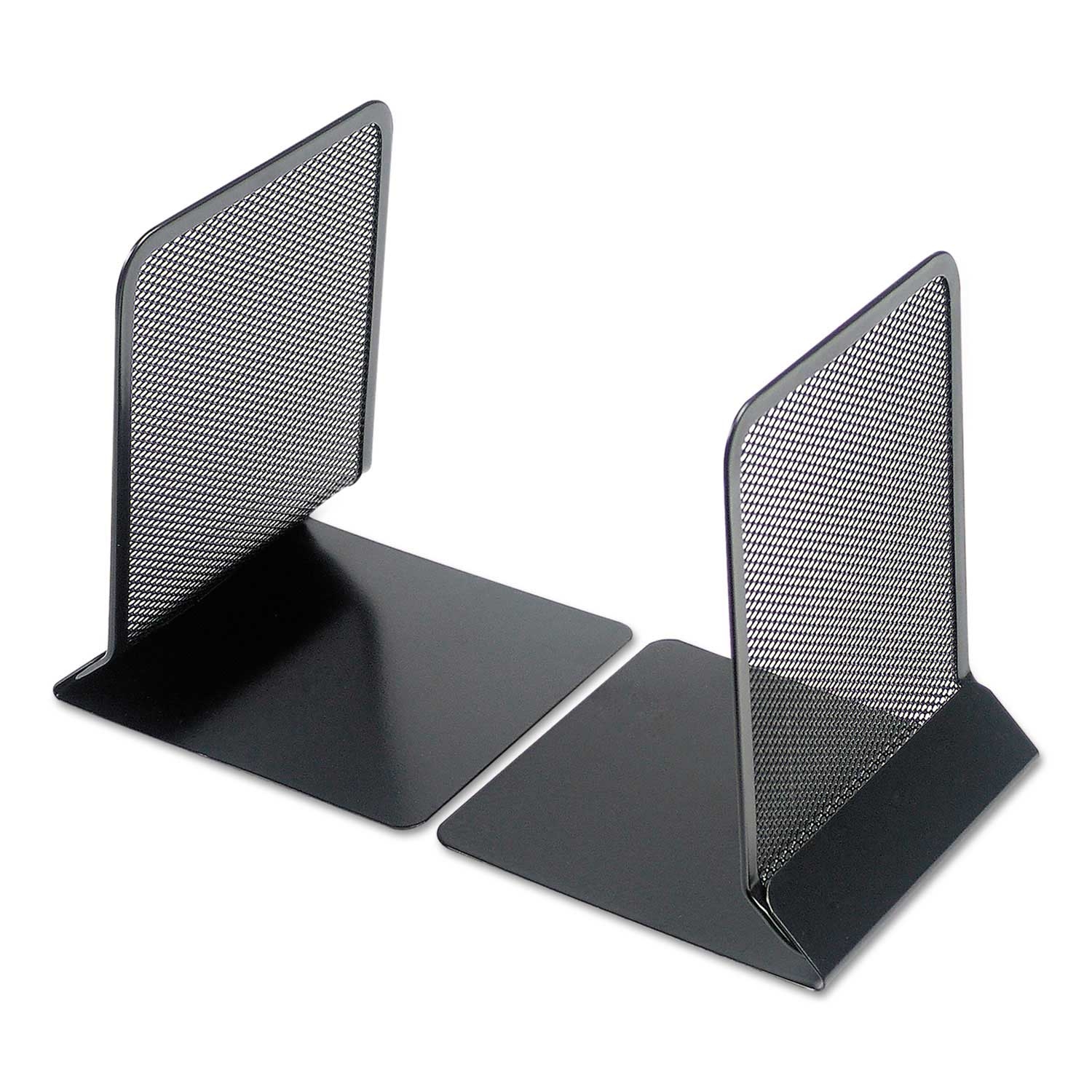 Universal Black Metal Mesh Bookend, 6.75 x 5.38 x 5.38 inch -- 1 pair