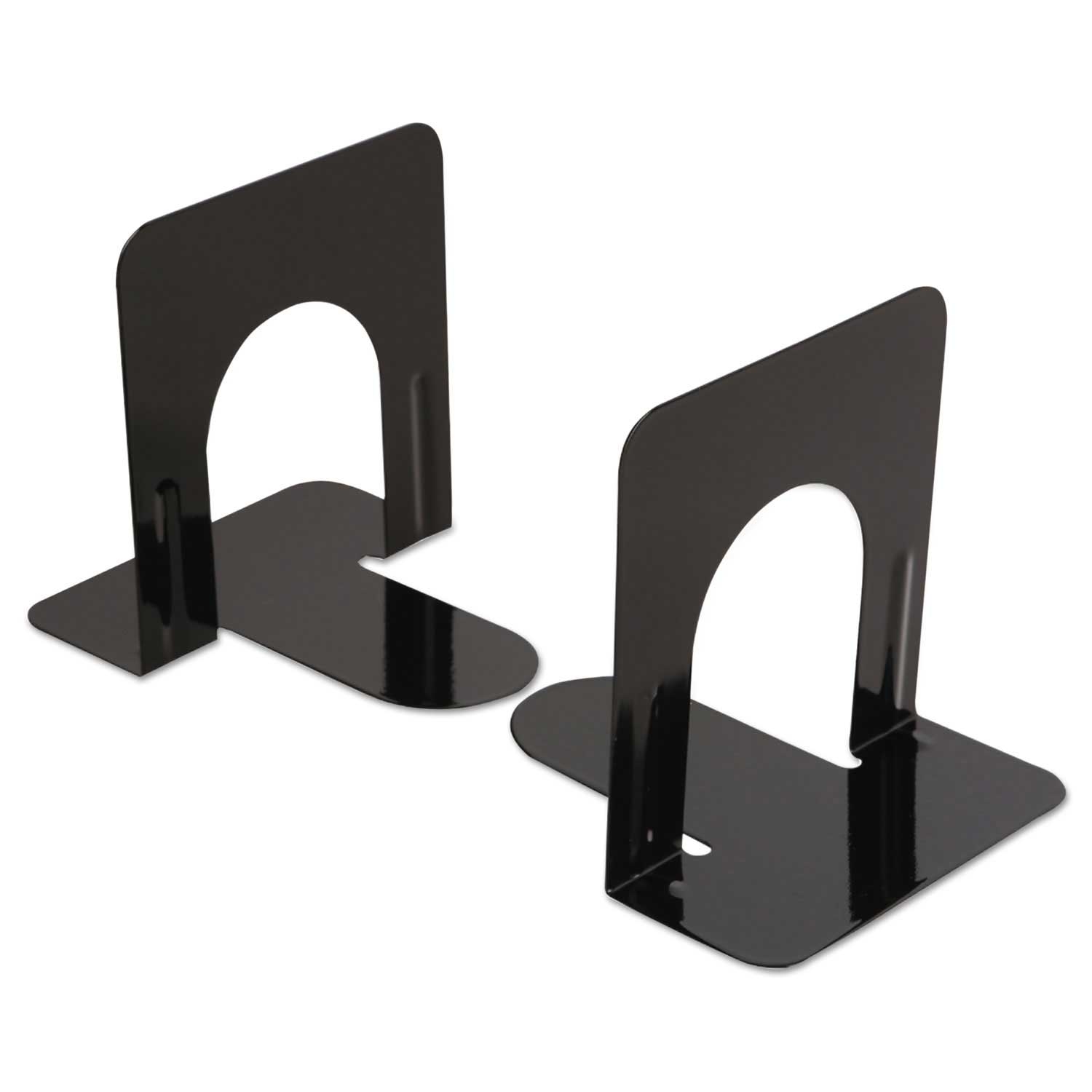 Universal Heavy Gauge Steel Black Standard Economy Bookend, 4 3/4 X 5 1/4 X 5 inch -- 1 pair