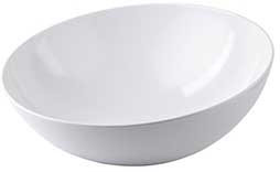 Tablecraft Sierra Grande Collection White Round Melamine Display Bowl, 11 Quart Capacity