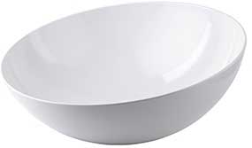 Tablecraft Sierra Grande Collection White Round Melamine Display Bowl, 15 Quart Capacity