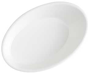 Tablecraft White Melamine Oval Mini Dish, 0.75 Ounce Capacity -- 24 per case